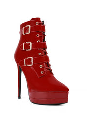 High Heeled Patent Pu Stiletto Boot
