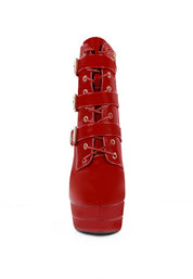 High Heeled Patent Pu Stiletto Boot