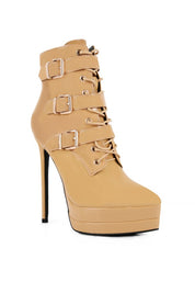 High Heeled Patent Pu Stiletto Boot