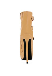 High Heeled Patent Pu Stiletto Boot