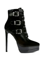 High Heeled Patent Pu Stiletto Boot