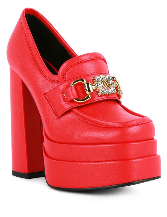 BRATZ High Block Heeled Jewel Loafers