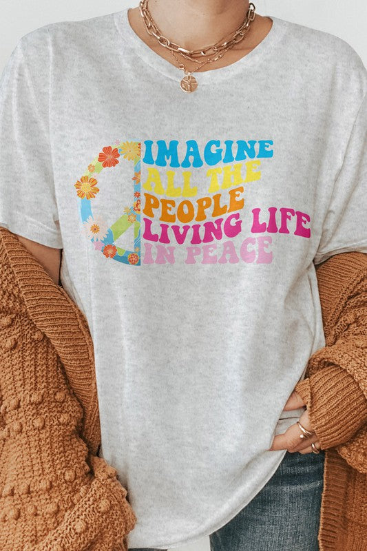 Life in Peace Hippie Graphic Tee