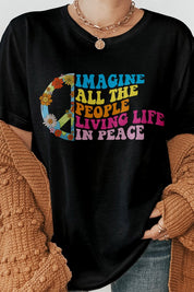 Life in Peace Hippie Graphic Tee