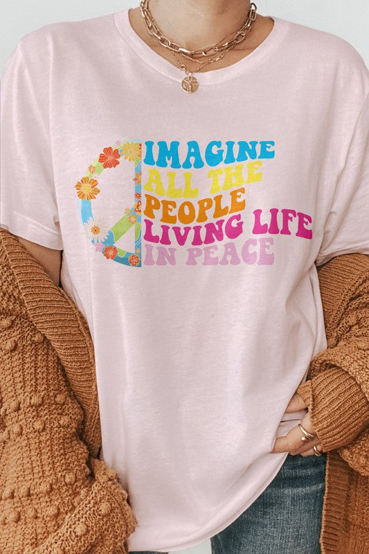 Life in Peace Hippie Graphic Tee