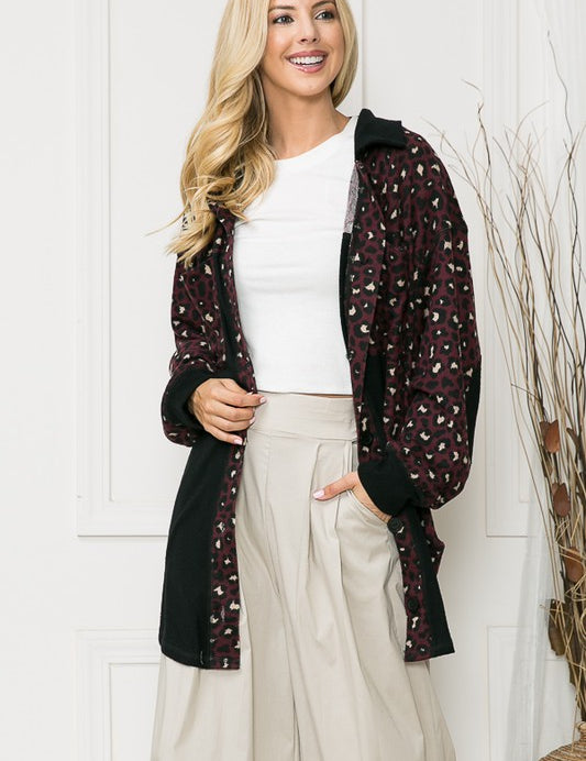 Oversized Elbow Patch Shacket