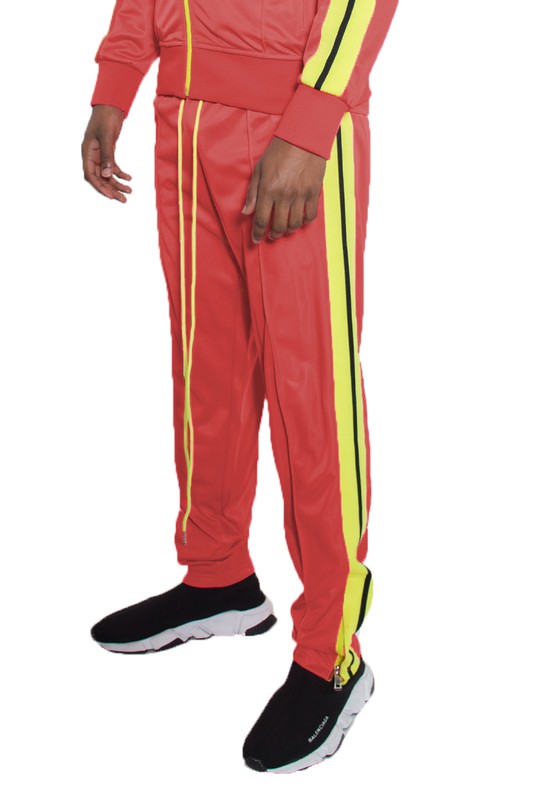 STRIPED TAPE TRACK PANTS