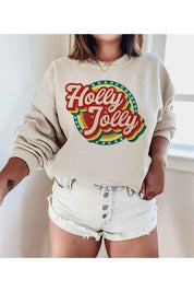 HOLLY JOLLY CHRISTMAS GRAPHIC SWEATSHIRT