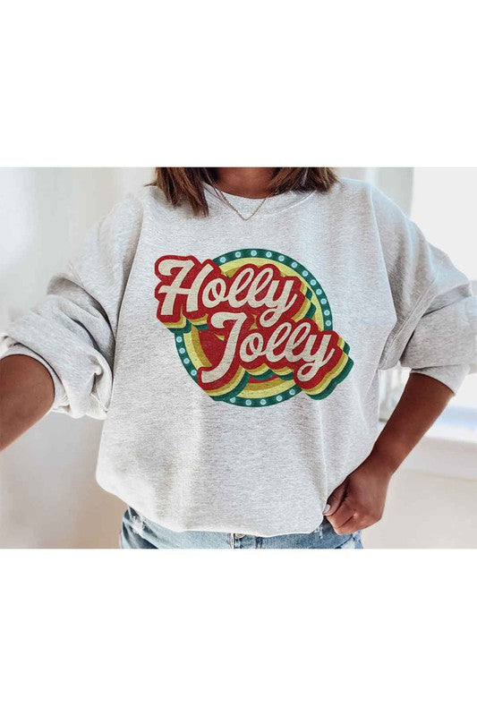 HOLLY JOLLY CHRISTMAS GRAPHIC SWEATSHIRT