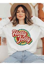 HOLLY JOLLY CHRISTMAS GRAPHIC SWEATSHIRT