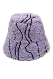 Winter Geometric Pattern Sherpa Bucket Hat