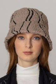 Winter Geometric Pattern Sherpa Bucket Hat