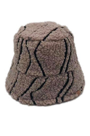 Winter Geometric Pattern Sherpa Bucket Hat
