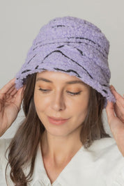 Winter Geometric Pattern Sherpa Bucket Hat