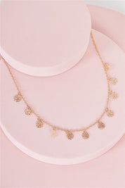 Laser Cut Rose Necklace