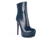 Orion High Heeled Croc Ankle Boot