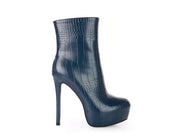 Orion High Heeled Croc Ankle Boot