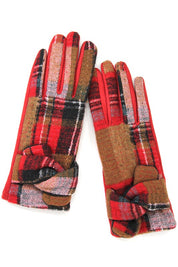 Women's Multi Plaid Pattern Smart Touch Gloves