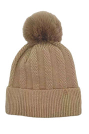 Knitted Beanie With Pom Pom