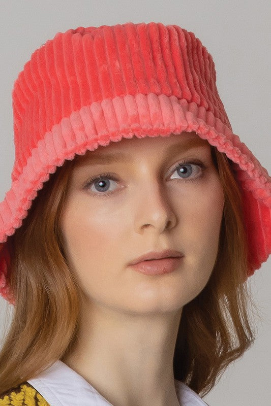 Solid Corduroy Bucket Hat
