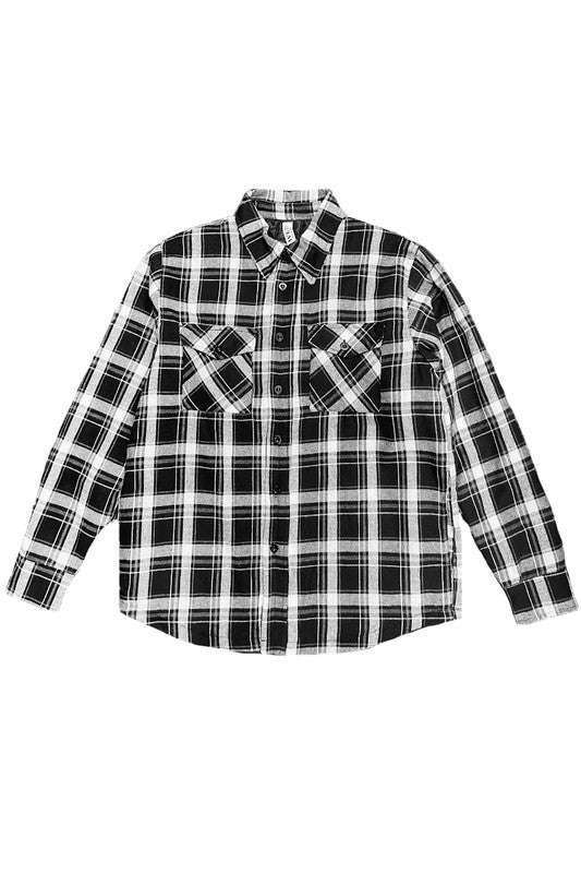 Mens Quilted Padded Flannel