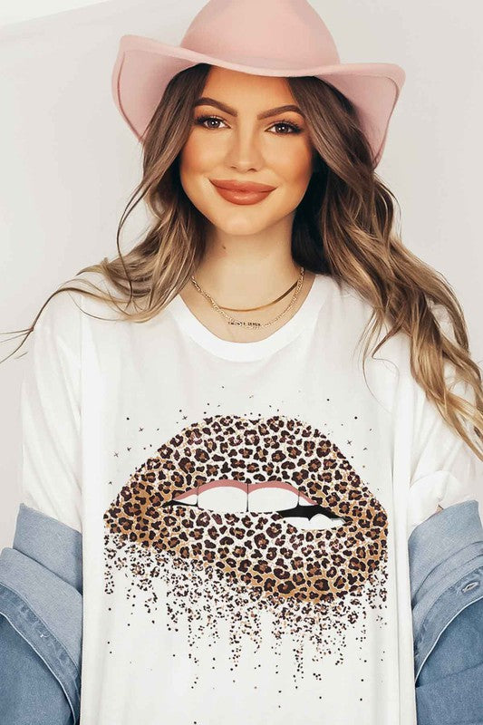 LEOPARD LIPS VALENTINE GRAPHIC TEE