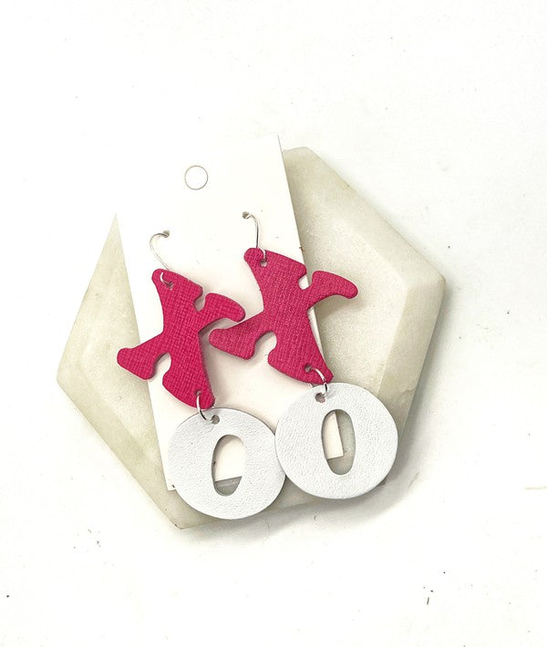 XO Love Hugs Leather Earrings