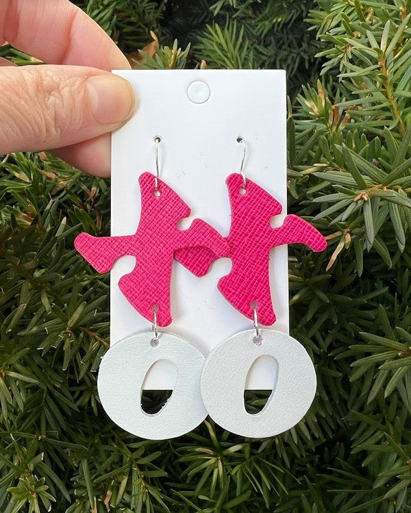 XO Love Hugs Leather Earrings