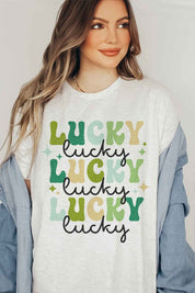 LUCKY ST PATRICKS DAY GRAPHIC TEE