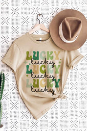 LUCKY ST PATRICKS DAY GRAPHIC TEE