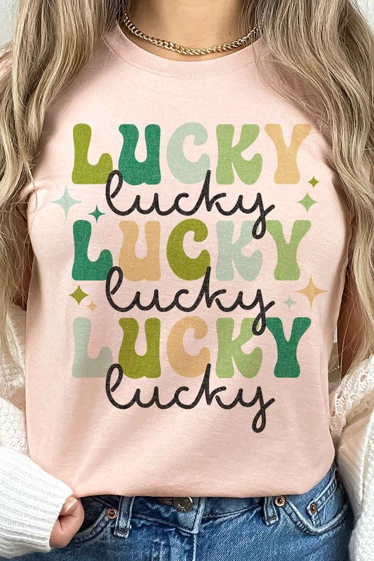 LUCKY ST PATRICKS DAY GRAPHIC TEE