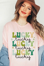 LUCKY ST PATRICKS DAY GRAPHIC TEE
