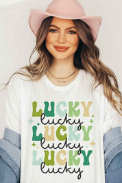 LUCKY ST PATRICKS DAY GRAPHIC TEE