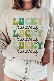 LUCKY ST PATRICKS DAY GRAPHIC SWEATSHIRT