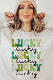 LUCKY ST PATRICKS DAY GRAPHIC SWEATSHIRT