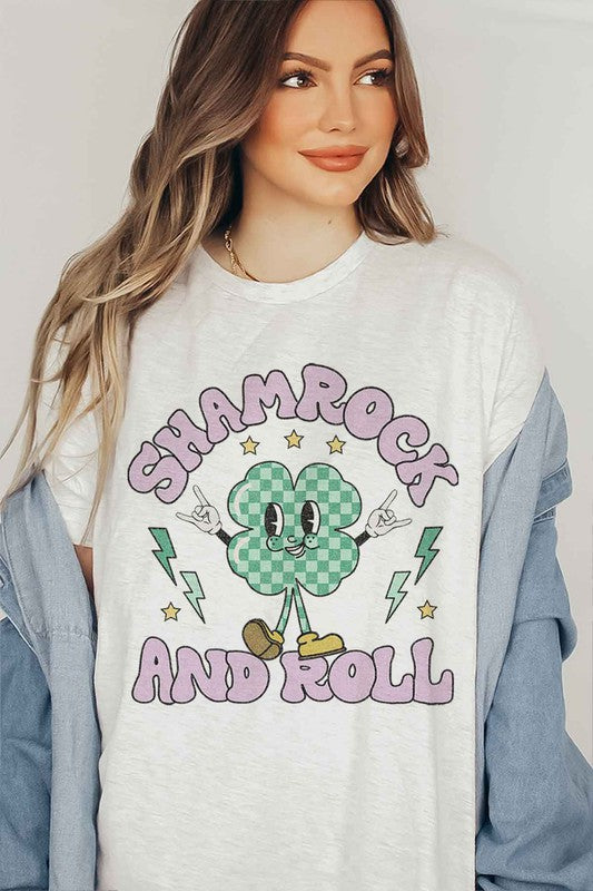 SHAMROCK AND ROLL GRAPHIC TEE