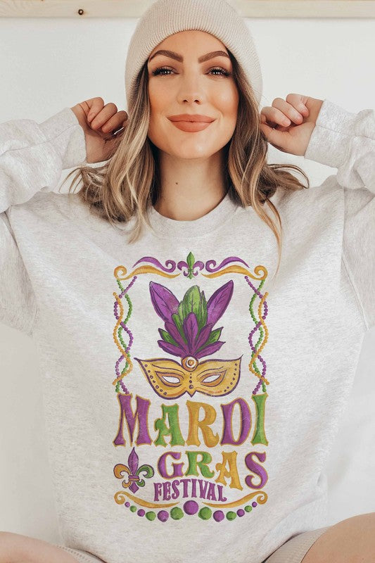 MARDI GRAS FESTIVAL GRAPHIC SWEATSHIRT
