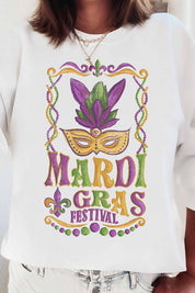 MARDI GRAS FESTIVAL GRAPHIC SWEATSHIRT