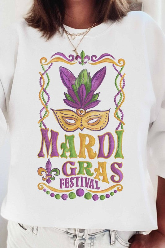 MARDI GRAS FESTIVAL GRAPHIC SWEATSHIRT