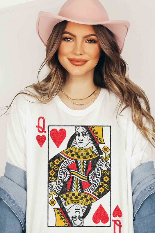 QUEEN OF HEARTS GRAPHIC TEE