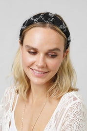 Floral Embroidery Knotted Headband
