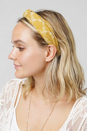 Floral Embroidery Knotted Headband