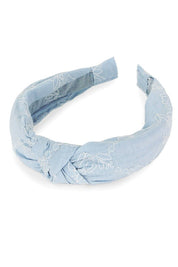 Floral Embroidery Knotted Headband