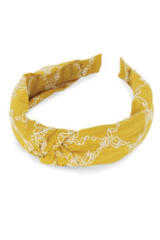 Floral Embroidery Knotted Headband