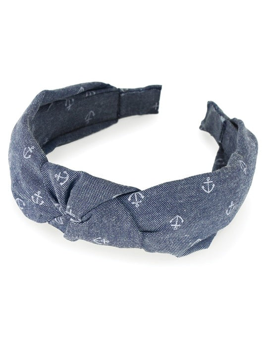 Anchor Printed Knotted Headband