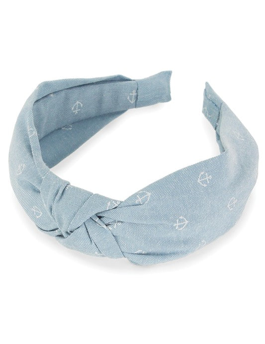Anchor Printed Knotted Headband