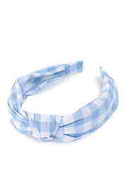 Gingham Check Knotted Headband