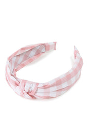 Gingham Check Knotted Headband