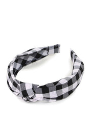 Gingham Check Knotted Headband