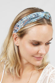 Soft Paisley Print Twisted Headband